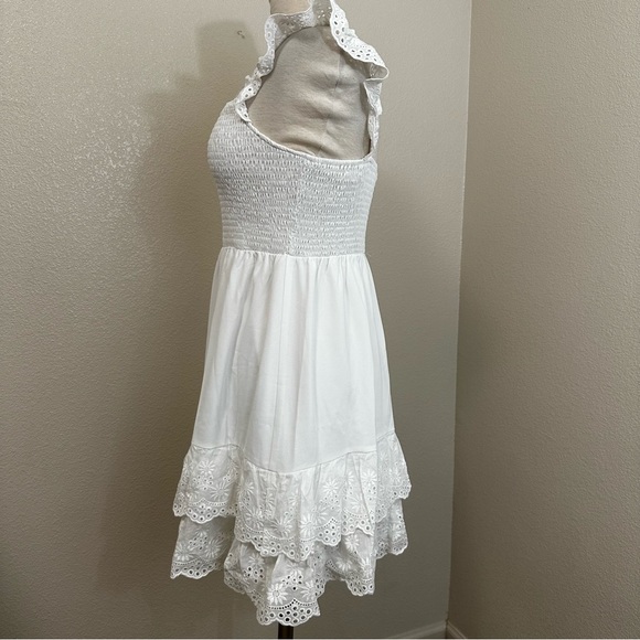 Kate Kasin Babydoll Mini Dress Smocked Sz Medium - Picture 4 of 13